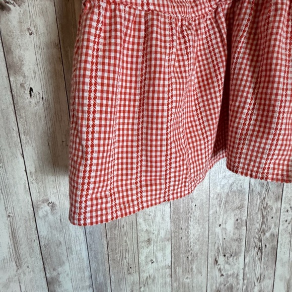 Madewell Crossover Peplum Top Textured Gingham Check 1X - Picture 4 of 7